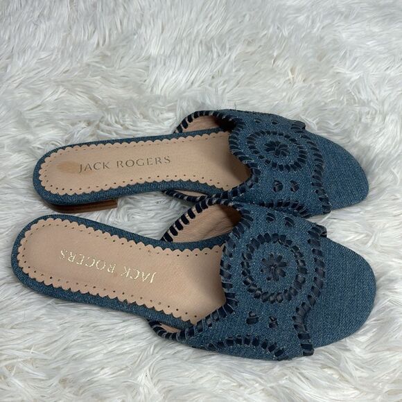 Jack Rogers Thompson Slide Denim - Picture 5 of 10